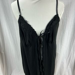 Cacique Black Camisole with Lace Detail